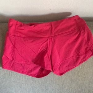 Lululemon run swift pink shorts, Size 6